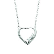 Collier Femme - Argent 925 - Oxyde de zirconium - Longueur : 45 cm