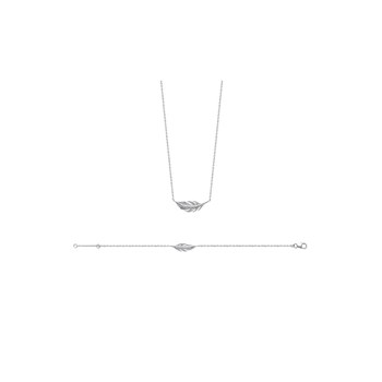 Women's necklace - Silver 925 - Zirconium oxide - Length: 45 cm