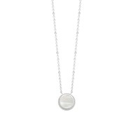 Collier Femme - Argent 925 - Nacre - Longueur : 45 cm