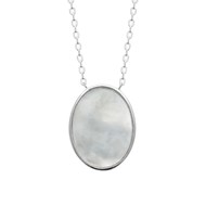 Collier Femme - Argent 925 - Nacre - Longueur : 45 cm