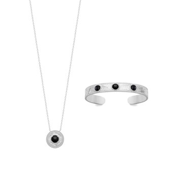 Vrouwenketting - Zilver 925 - Agaat - Lengte: 45 cm