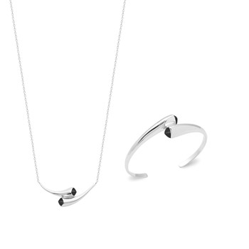 Vrouwenketting - Zilver 925 - Agaat - Lengte: 45 cm