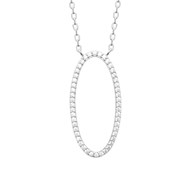 Collier Femme - Argent 925 - Oxyde de zirconium - Longueur : 45 cm