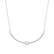 Collier Femme - Argent 925 - Oxyde de zirconium - Longueur : 45 cm