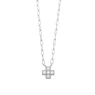 Collier Femme - Argent 925 - Oxyde de zirconium - Longueur : 45 cm