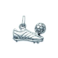 Pendentif Homme - Argent 925 - chaussure et ballon de foot