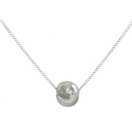 Collier orné de perle boule martelée argent 925