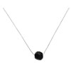 Collier orné de perles d'Agate noire argent 925 - vue V1