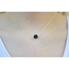 Collier orné de perles d'Agate noire argent 925 - vue V3