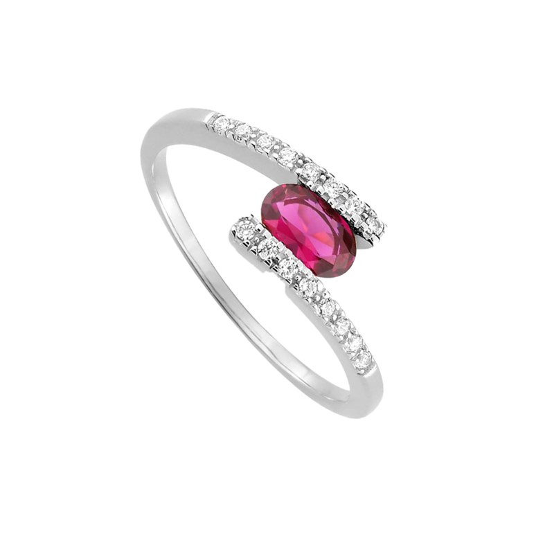 Bague femme - Oxyde de zirconium - Argent 925 - vue 2