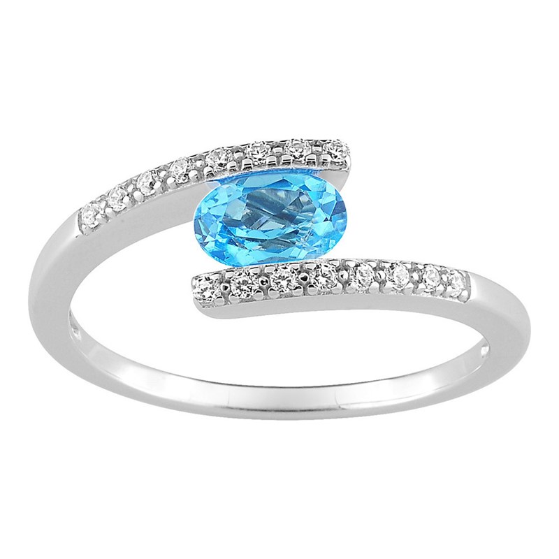 Bague femme - Oxyde de zirconium - Argent 925