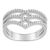 Bague femme - Oxyde de zirconium - Argent 925 - vue V1