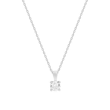 Vrouwenketting - Zirkoniumoxide - Zilver 925 - Lengte: 42 cm