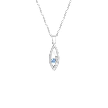 Vrouwenketting - Zirkoniumoxide - Zilver 925 - Lengte: 42 cm