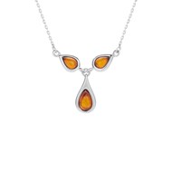 Collier Femme - Ambre - Argent 925 - Longueur : 42 cm