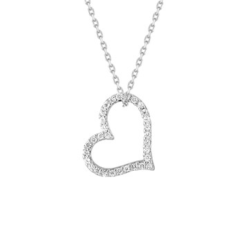Collier coeur Femme - Argent 925 - Longueur : 42 cm