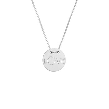 Collier love Femme - Argent 925 - Longueur : 42 cm