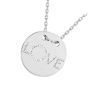 Collier love Femme - Argent 925 - Longueur : 42 cm