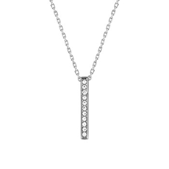 Vrouwenketting - Zirkoniumoxide - Zilver 925 - Lengte: 42 cm