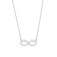 Collier Femme - Infini - Oxyde de zirconium - Argent 925 - Longueur : 42 cm