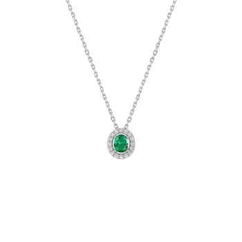 Vrouwenketting - Zirkoniumoxide - Zilver 925 - Lengte: 42 cm