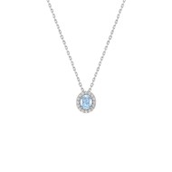 Collier Femme - Oxyde de zirconium - Argent 925 - Longueur : 42 cm
