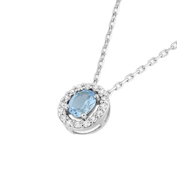 Collier Femme - Oxyde de zirconium - Argent 925 - Longueur : 42 cm