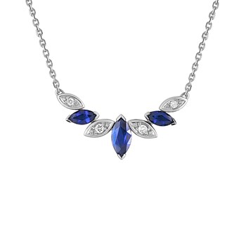 Vrouwenketting - Zirkoniumoxide - Zilver 925 - Lengte: 42 cm