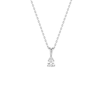 Vrouwenketting - Zirkoniumoxide - Zilver 925 - Lengte: 42 cm