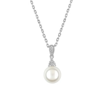 Vrouwenketting - Zirkoniumoxide - Zilver 925 - Lengte: 42 cm