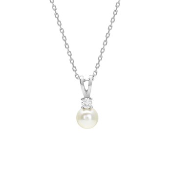 Vrouwenketting - Zirkoniumoxide - Zilver 925 - Lengte: 42 cm