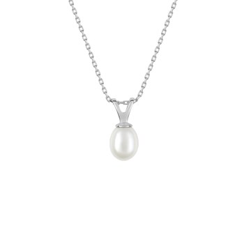 Vrouwenketting - parel - Zilver 925 - Lengte: 42 cm