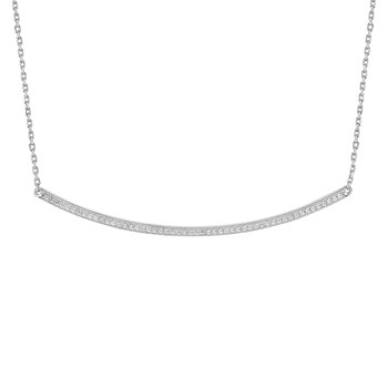 Vrouwenketting - Zirkoniumoxide - Zilver 925 - Lengte: 42 cm