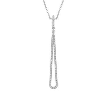 Women's necklace - Zirconium oxide - Silver 925 - Length: 42 cm