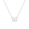 Collier papillon Femme - Oxyde de zirconium - Argent 925 - Longueur : 42 cm - vue V1
