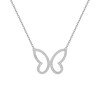 Collier papillon Femme - Oxyde de zirconium - Argent 925 - Longueur : 42 cm - vue V2