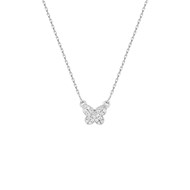 Collier papillon Femme - Argent 925 - Longueur : 42 cm