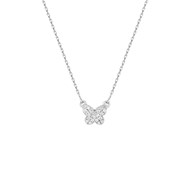 Collier papillon Femme - Argent 925 - Longueur : 42 cm