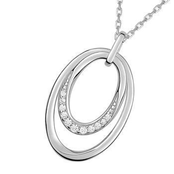 Collier Femme - Oxyde de zirconium - Argent 925 - Longueur : 42 cm