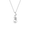 Collier Femme - 8mm - Oxyde de zirconium - Argent 925 - Longueur : 42 cm - vue V1