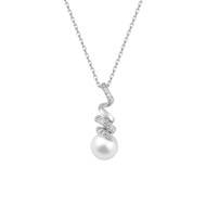 Collier Femme - 8mm - Oxyde de zirconium - Argent 925 - Longueur : 42 cm