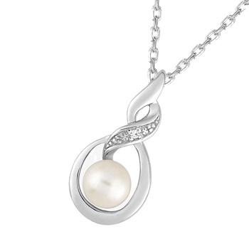 Vrouwenketting - Zirkoniumoxide - Zilver 925 - Lengte: 42 cm