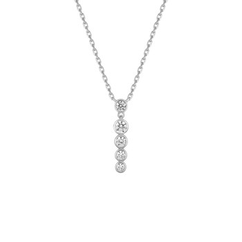 Collier Femme - Oxyde de zirconium - Argent 925 - Longueur : 42 cm