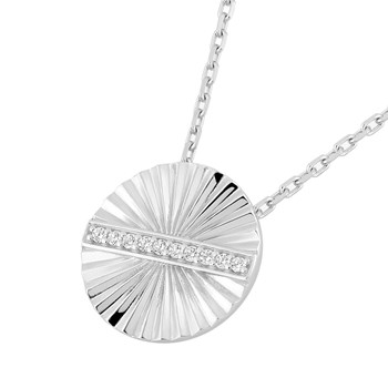 Vrouwenketting - Zirkoniumoxide - Zilver 925 - Lengte: 42 cm