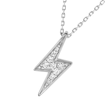 Vrouwenketting - Zirkoniumoxide - Zilver 925 - Lengte: 42 cm