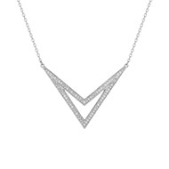 Collier Femme - Oxyde de zirconium - Argent 925 - Longueur : 42 cm