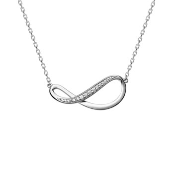 Vrouwenketting - Zirkoniumoxide - Zilver 925 - Lengte: 42 cm