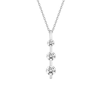 Vrouwenketting - Zirkoniumoxide - Zilver 925 - Lengte: 42 cm