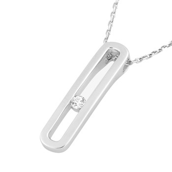 Vrouwenketting - Zirkoniumoxide - Zilver 925 - Lengte: 42 cm