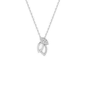 Vrouwenketting - Zirkoniumoxide - Zilver 925 - Lengte: 42 cm